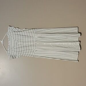 PatPat Mini Dress Ruffle‎ Sleeve White/Green Womens Size Large